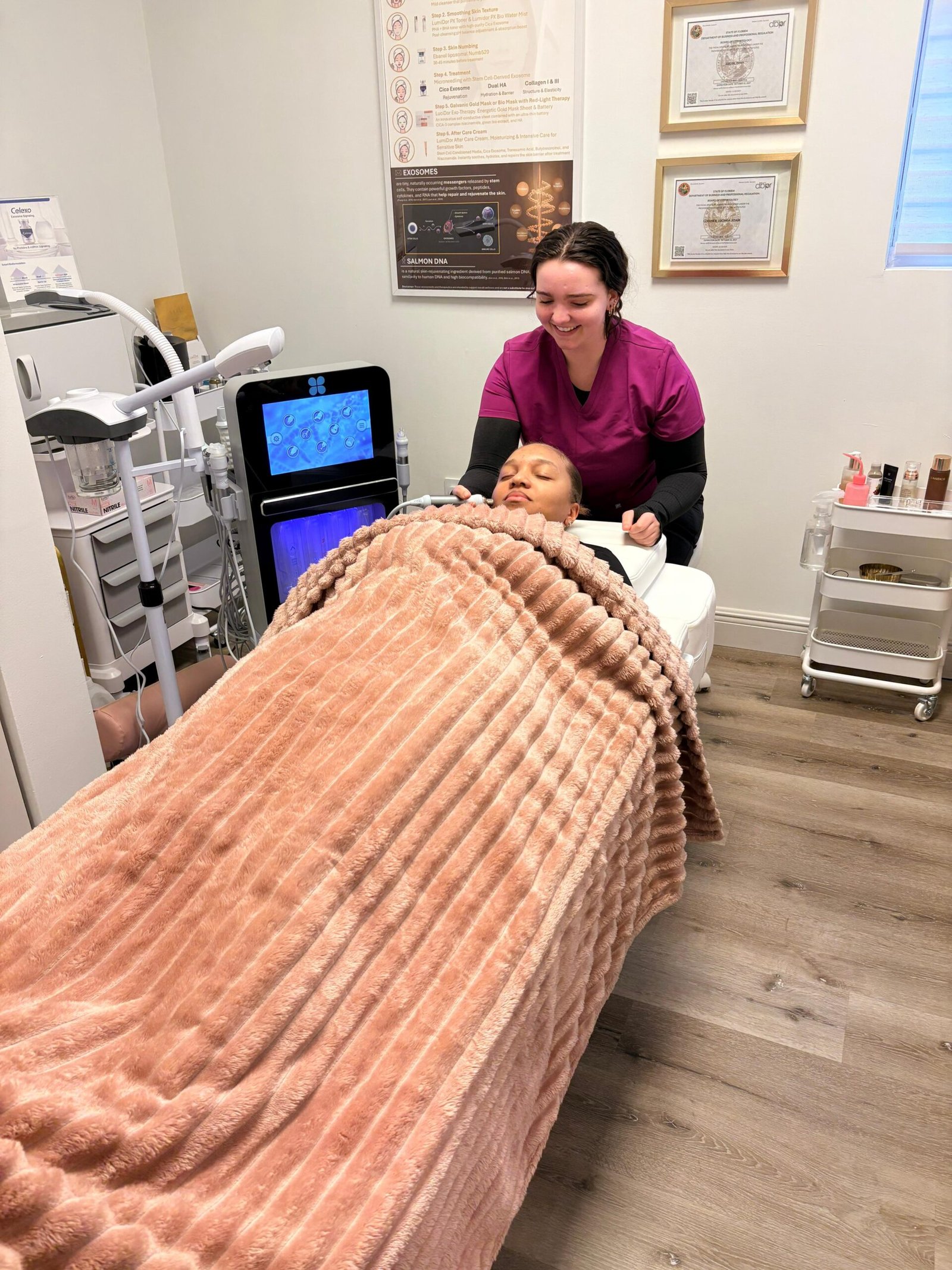 microneedling with stem cell driven exosome